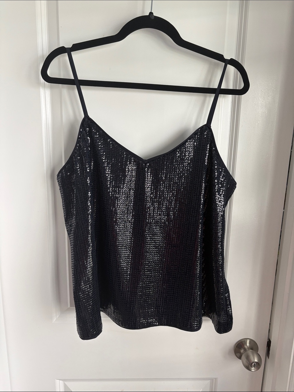 Sequined Navy Women's Cami Top